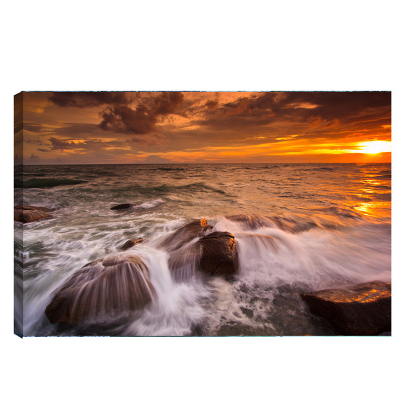 Quadro Decorativo Para Sala Quarto Escritorio 60x90cm Mar Por