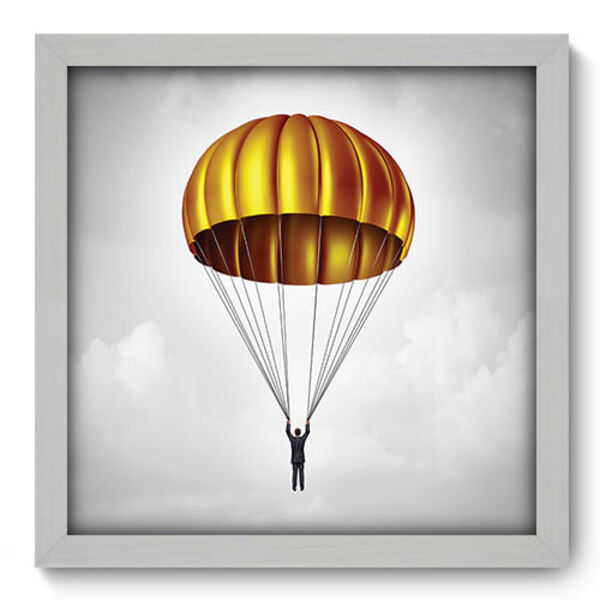 Quadro Decorativo - Paraquedas - 33cm X 33cm - 301qddb