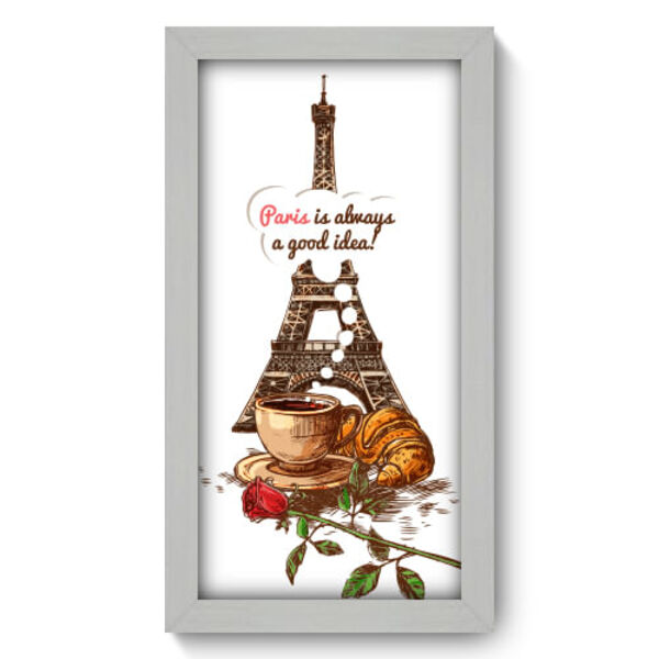 Quadro Decorativo - Paris - 19cm X 34cm - 093qdmb