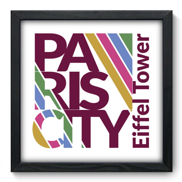 Quadro Decorativo - Paris - 33cm X 33cm - 207qdmp
