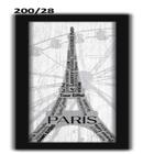 Quadro Decorativo Paris Torre Eiffel Frases França 60cm Moldu