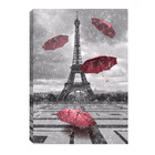 Quadro Decorativo Paris Torre Eiffel Guardachuva Rosa 60x80cm