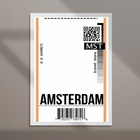 Quadro Decorativo Passagem Para Amsterdam 45x34cm - Com Vidro