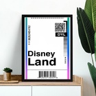 Quadro Decorativo Passagem Para Disney 33x24cm - Com Vidro Mo