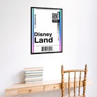 Quadro Decorativo Passagem Para Disney  - 70x50cm Moldura Bra