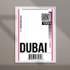 Quadro Decorativo Passagem Para Dubai 45x34cm - Com Vidro Mol