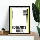 Quadro Decorativo Passagem Para Hogwarts 33x24cm - Com Vidro