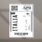 Quadro Decorativo Passagem Para Itália 45x34cm - Com Vidro Mo