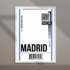 Quadro Decorativo Passagem Para Madrid 33x24cm - Com Vidro Mo