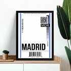 Quadro Decorativo Passagem Para Madrid 45x34cm - Com Vidro Mo