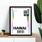 Quadro Decorativo Passagem Para O Hawai 24x18cm - Com Vidro M