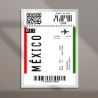 Quadro Decorativo Passagem Para O México 45x34cm - Com Vidro