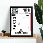 Quadro Decorativo Passagem Para Paris 24x18cm - Com Vidro Mol