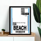 Quadro Decorativo Passagem Para Praia 33x24cm - Com Vidro Mol