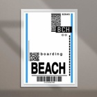 Quadro Decorativo Passagem Para Praia 33x24cm - Com Vidro Mol