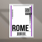Quadro Decorativo Passagem Para Roma 24x18cm - Com Vidro Mold