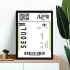 Quadro Decorativo Passagem Para Seoul 45x34cm - Com Vidro Mol