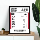 Quadro Decorativo Passagem Para Tokyo 24x18cm - Com Vidro Mol