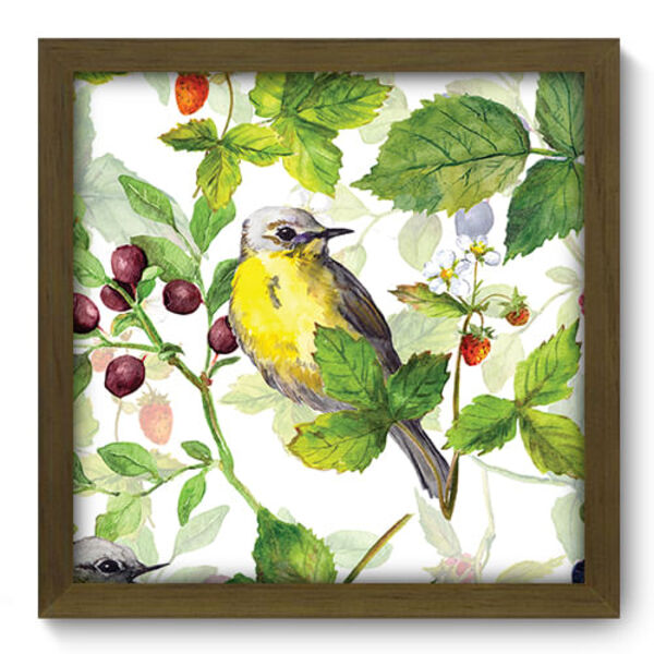 Quadro Decorativo - Passarinho - 33cm X 33cm - 203qdsm