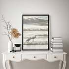 Quadro Decorativo Passarinhos Brancos Praia 33x24cm - Com Vid