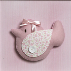 Quadro Decorativo Pássaro Rosa Quarto Bebê Infantil