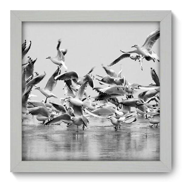Quadro Decorativo - Pássaros - 22cm X 22cm - 004qnsab