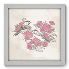Quadro Decorativo - Pássaros - 22cm X 22cm - 020qdfb