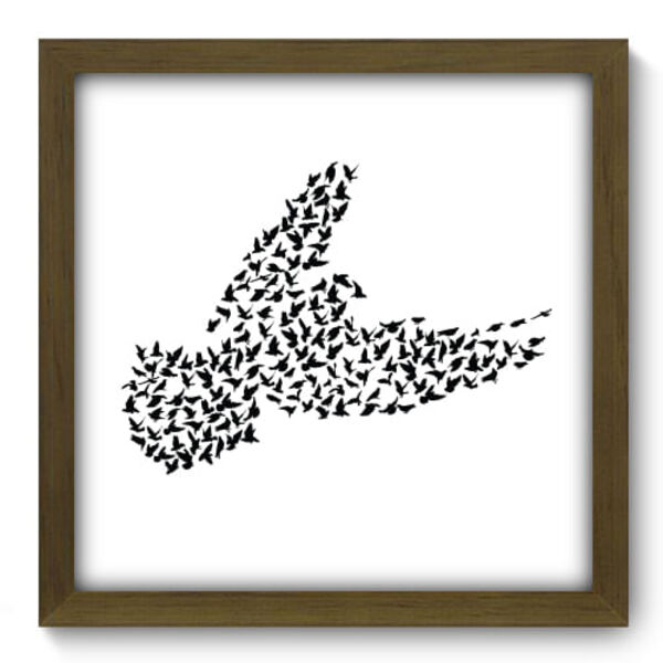Quadro Decorativo - Pássaros - 33cm X 33cm - 172qdsm