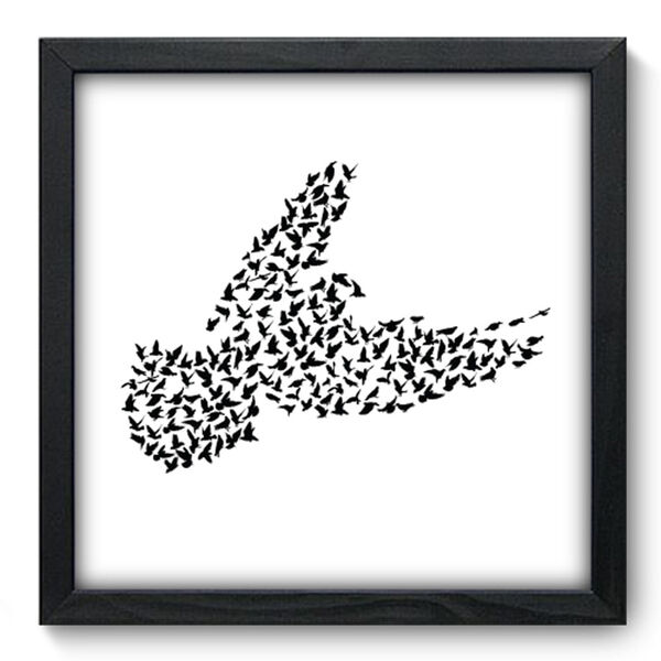 Quadro Decorativo - Pássaros - 33cm X 33cm - 172qdsp