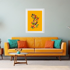 Quadro Decorativo Pássaros  E Frutas - 60x48cm Moldura:madeir