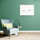 Quadro Decorativo Pássaros Fio  - 50x70cm Moldura Branca