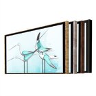Quadro Decorativo Pássaros Green Birds Com Moldura Dourada 20