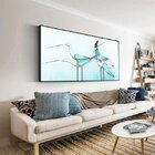 Quadro Decorativo Pássaros Green Birds Com Moldura Preto 90x60