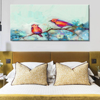 Quadro Decorativo Pássaros Rainbow Canaries - 180x100 Cm