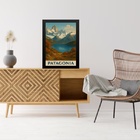 Quadro Decorativo Patagônia 45x34cm - Com Vidro Moldura Branca