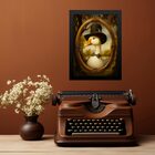 Quadro Decorativo Pato - Retrato Antigo 45x34cm - Com Vidro M