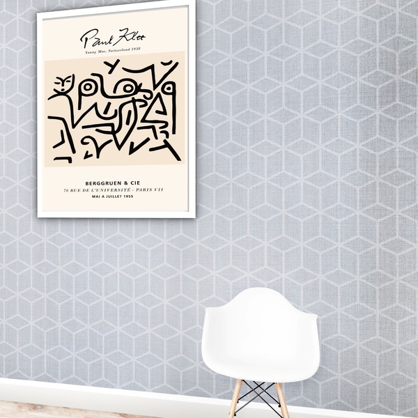 Quadro Decorativo Paul Klee Young Moe  - 70x50cm Moldura Preta