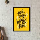 Quadro Decorativo Paz Amor Batata Frita 45x34cm Moldura:madei