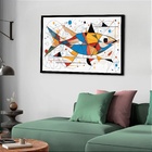 Quadro Decorativo Peixe Abstrato  - 50x70cm Moldura Preta