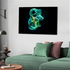 Quadro Decorativo Peixe Verde  - 50x70cm Moldura Preta