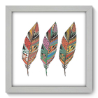 Quadro Decorativo - Penas - 22cm X 22cm - 028qnsab
