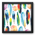 Quadro Decorativo - Penas - 33cm X 33cm - 042qdsp