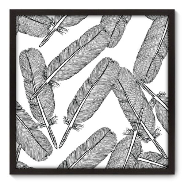 Quadro Decorativo - Penas - 70cm X 70cm - 026qnsdp