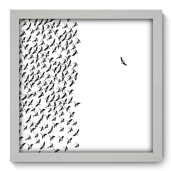 Quadro Decorativo - Pense Diferente - 33cm X 33cm - 070qddb