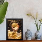 Quadro Decorativo Pentagrama Mágico 45x34cm - Com Vidro Moldu