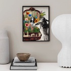 Quadro Decorativo Penteadeira Vintage 24x18cm Moldura Preta