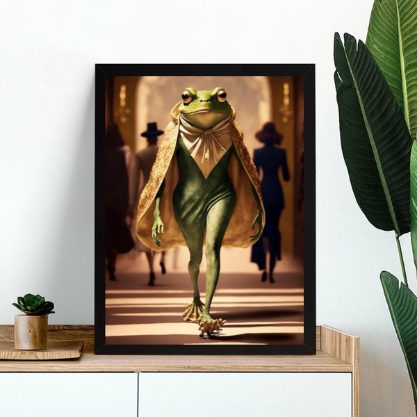 Quadro Decorativo Perereca Sexy 45x34cm - Com Vidro Moldura P