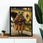 Quadro Decorativo Perereca Véia 24x18cm - Com Vidro Moldura B