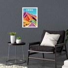 Quadro Decorativo Peru Travel Poster 33x24cm - Com Vidro Mold