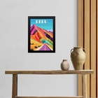 Quadro Decorativo Peru Travel Poster 33x24cm Moldura Preta